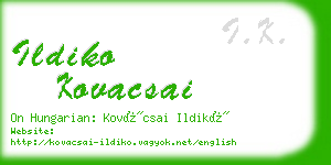 ildiko kovacsai business card